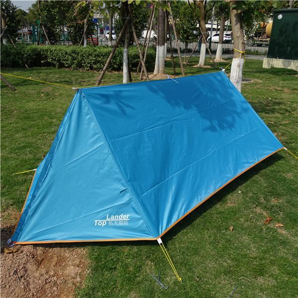 Folding Mosquito Net Tent Camping Outdoor Double Layer Ultralight Tarp Single-Toplander Outdoor Store-Blue-Bargain Bait Box