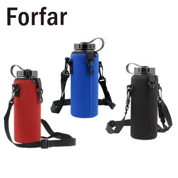 Forfar 1000Ml Water Bottle Cover Bag Pouch W/Strap Neoprene Water Bottle Carrier-Inner beauty always-Red-Bargain Bait Box