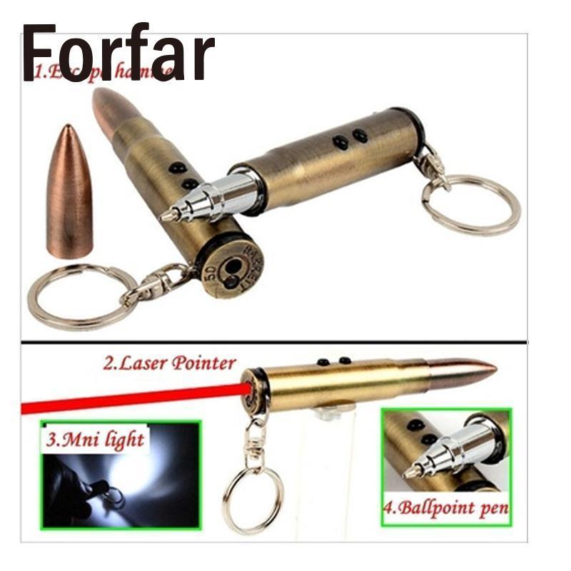 Forfar 4-In-1 Outdoor Laser Pen Life Saving Bullet Keychain Light Hammer-Sports Life Kingdom-Bargain Bait Box