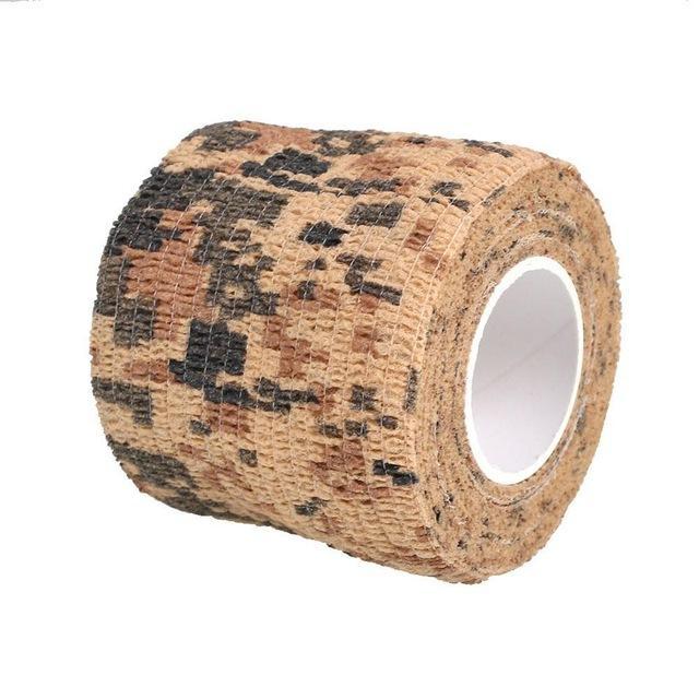 Forfar 5Cmx2M Sports Hunting Rifle Shooting Camping Camouflage Stealth Tape Camo-Inner beauty always-desert camouflage-Bargain Bait Box