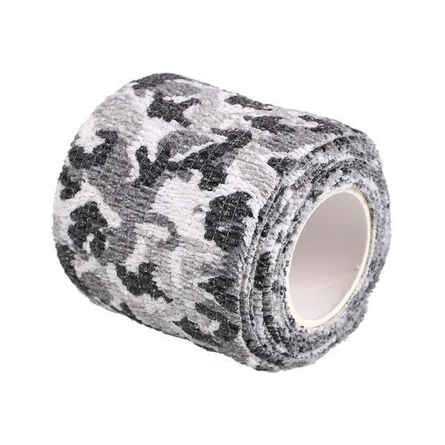 Forfar 5Cmx2M Sports Hunting Rifle Shooting Camping Camouflage Stealth Tape Camo-Inner beauty always-snow land camouflage-Bargain Bait Box