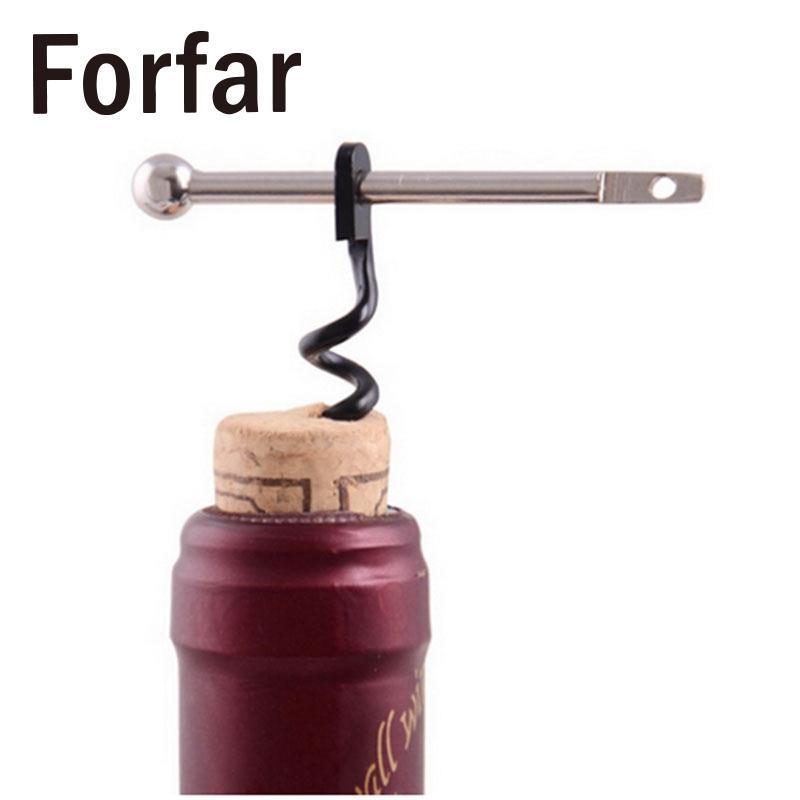 Forfar Hot Edc Stainless Steel Twist Stick Corkscrew Pocket Red Wine Bottle-Teamtop Trading Store-Bargain Bait Box