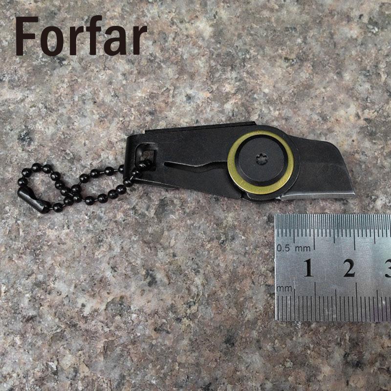 Forfar Mini Portable Knife Blade Folding Knife Metal Keychain Edc Cutting Key-Sports Life Kingdom-Bargain Bait Box
