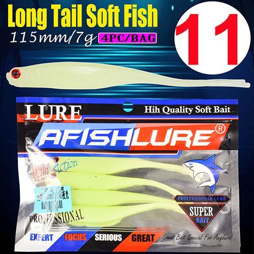 Forked Tail Fishing Lure 115Mm 7G Plastic Soft Lure Swimbait Artificial Bait-A Fish Lure Wholesaler-Color11-Bargain Bait Box
