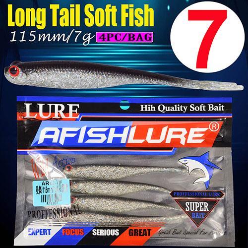 Forked Tail Fishing Lure 115Mm 7G Plastic Soft Lure Swimbait Artificial Bait-A Fish Lure Wholesaler-Color7-Bargain Bait Box