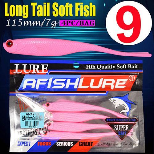 Forked Tail Fishing Lure 115Mm 7G Plastic Soft Lure Swimbait Artificial Bait-A Fish Lure Wholesaler-Color9-Bargain Bait Box