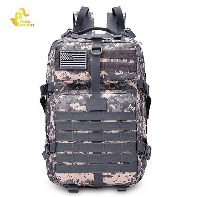 Free Knight 45L Military Tactical Backpack Assault Pack Army Bag Molle-Free Knight Official Store-Acu Camouflage Bag-Bargain Bait Box