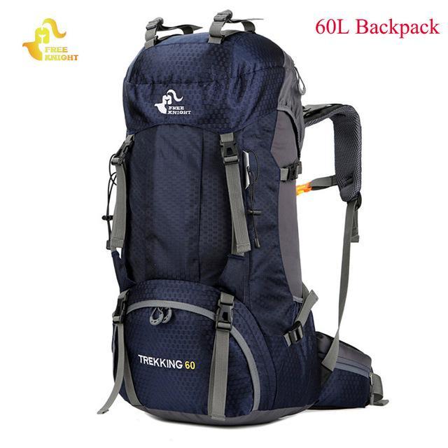 Free Knight 60L Waterproof Climbing Hiking Backpack Rain Cover Bag 50L Camping-Free Knight Official Store-Deep Blue 60L-Bargain Bait Box