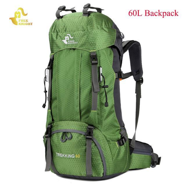 Free Knight 60L Waterproof Climbing Hiking Backpack Rain Cover Bag 50L Camping-Free Knight Official Store-Green 60L-Bargain Bait Box