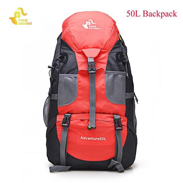 Free Knight 60L Waterproof Climbing Hiking Backpack Rain Cover Bag 50L Camping-Free Knight Official Store-Red 50L-Bargain Bait Box
