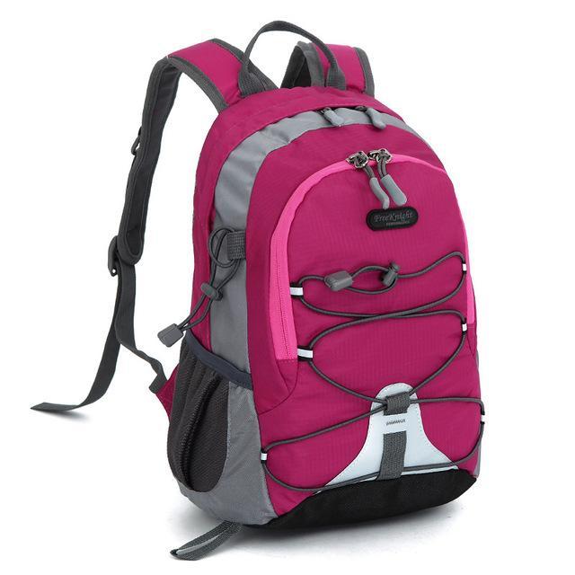 Free Knight Candy Color Outdoor Sport Kids Mini Backpack Lightweight Hiking-Let&#39;s Travel Store-rose red-Bargain Bait Box