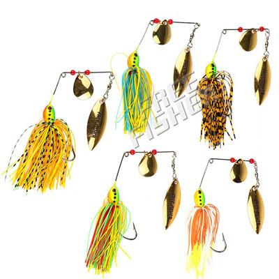 Freefisher 4Pcs/Lot Spinnerbait Bass Fishing Hard Lure Skirt Rig Fishing Tackle-Spinnerbaits-Bargain Bait Box-B 5pcs-Bargain Bait Box