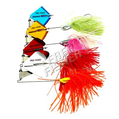 Freefisher 4Pcs/Lot Spinnerbait Bass Fishing Hard Lure Skirt Rig Fishing Tackle-Spinnerbaits-Bargain Bait Box-D 4pcs-Bargain Bait Box
