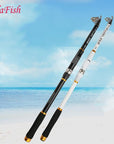 Frp 2.1M 2.4M 2.7M 3.0M 3.6Mportable Telescopic Fishing Rod Spinning Fish Hand-Telescopic Rods-Fahrenheit01 Store-WHITE-2.1 m-Bargain Bait Box