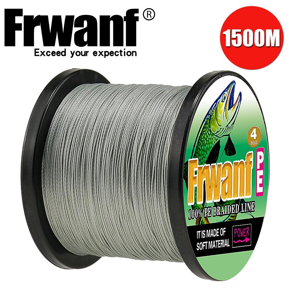 Frwanf 1500M 4 Braid Pe Braided Fishing Line Army Green Hengelsport-Frwanf Official Store-White-0.4-Bargain Bait Box