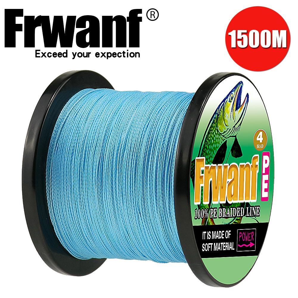 Frwanf 1500M 4 Braid Pe Braided Fishing Line Army Green Hengelsport-Frwanf Official Store-White-0.4-Bargain Bait Box