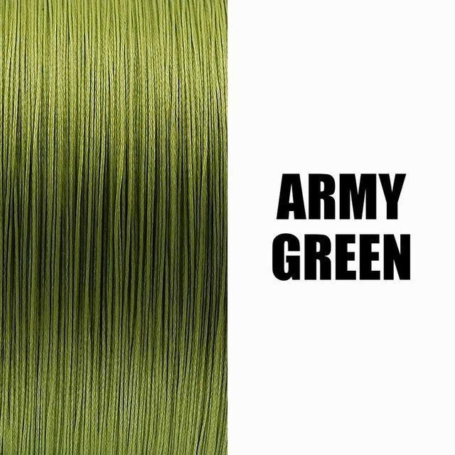 Frwanf 300M 8 Strands Freshwater/Saltwater Braided Fishing Line 6-100Lb 4-Frwanf Official Store-Army Green-0.4-Bargain Bait Box