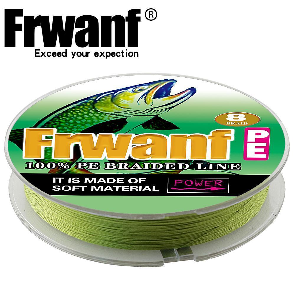 Frwanf 300M 8 Strands Freshwater/Saltwater Braided Fishing Line 6-100Lb 4-Frwanf Official Store-Blackish Green-0.4-Bargain Bait Box
