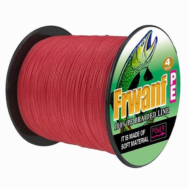 Frwanf 300M 9 Strands Pe Braided Fishing Line Super Strong Strength Rope 9-Frwanf Official Store-Red-0.8-Bargain Bait Box