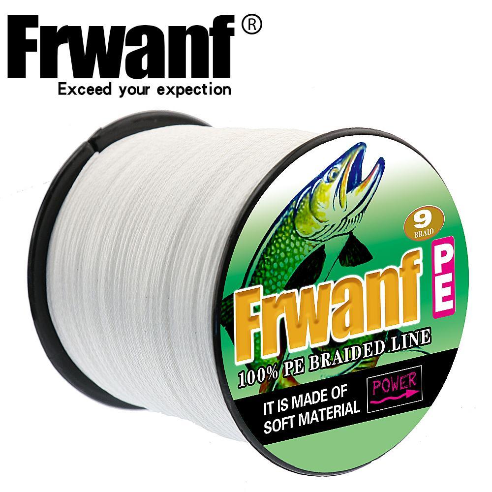 Frwanf 300M 9 Strands Pe Braided Fishing Line Super Strong Strength Rope 9-Frwanf Official Store-White-0.8-Bargain Bait Box
