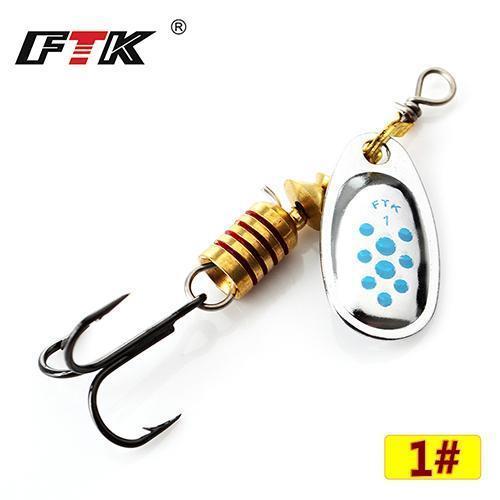 Ftk 1#-5# Similar As Mepps Spinner Bait Lures Fishing Spoon Hard Bait With-FTK Official Store-blue1-Bargain Bait Box