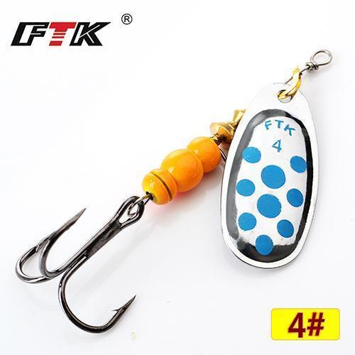 Ftk 1#-5# Similar As Mepps Spinner Bait Lures Fishing Spoon Hard Bait With-FTK Official Store-blue4-Bargain Bait Box