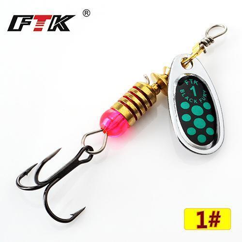 Ftk 1#-5# Similar As Mepps Spinner Bait Lures Fishing Spoon Hard Bait With-FTK Official Store-green1-Bargain Bait Box