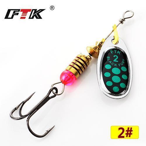 Ftk 1#-5# Similar As Mepps Spinner Bait Lures Fishing Spoon Hard Bait With-FTK Official Store-green2-Bargain Bait Box