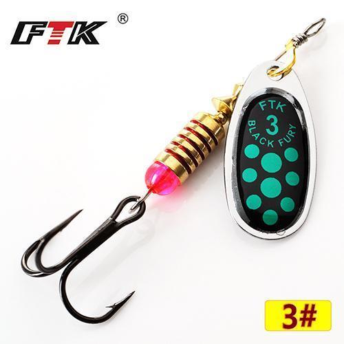 Ftk 1#-5# Similar As Mepps Spinner Bait Lures Fishing Spoon Hard Bait With-FTK Official Store-green3-Bargain Bait Box