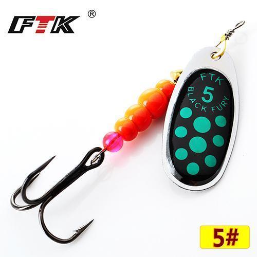 Ftk 1#-5# Similar As Mepps Spinner Bait Lures Fishing Spoon Hard Bait With-FTK Official Store-green5-Bargain Bait Box