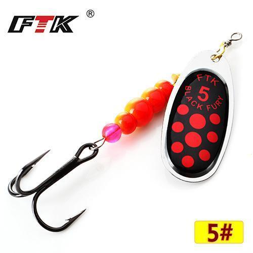 Ftk 1#-5# Similar As Mepps Spinner Bait Lures Fishing Spoon Hard Bait With-FTK Official Store-red5-Bargain Bait Box