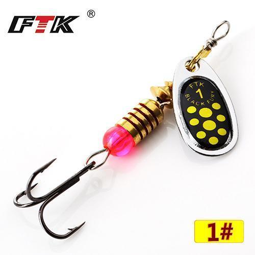 Ftk 1#-5# Similar As Mepps Spinner Bait Lures Fishing Spoon Hard Bait With-FTK Official Store-yellow1-Bargain Bait Box