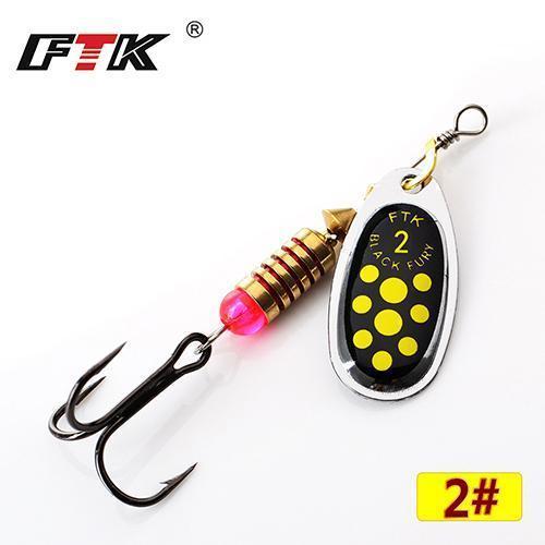Ftk 1#-5# Similar As Mepps Spinner Bait Lures Fishing Spoon Hard Bait With-FTK Official Store-yellow2-Bargain Bait Box