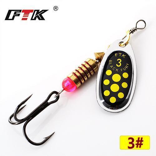 Ftk 1#-5# Similar As Mepps Spinner Bait Lures Fishing Spoon Hard Bait With-FTK Official Store-yellow3-Bargain Bait Box