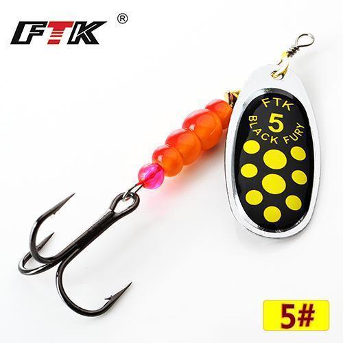 Ftk 1#-5# Similar As Mepps Spinner Bait Lures Fishing Spoon Hard Bait With-FTK Official Store-yellow5-Bargain Bait Box