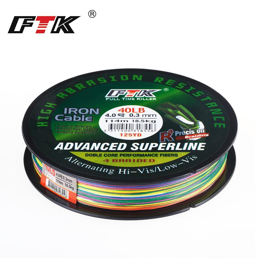 Ftk 114M Multicolor Braid Line Super Strong Carp Colorful Braided Fishing Line-FTK Official Store-0.4-Bargain Bait Box