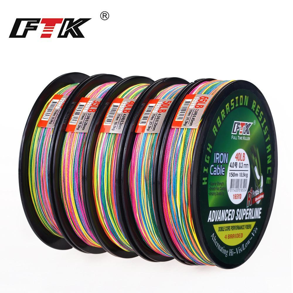 Ftk 114M Multicolor Braid Line Super Strong Carp Colorful Braided Fishing Line-FTK Official Store-0.4-Bargain Bait Box