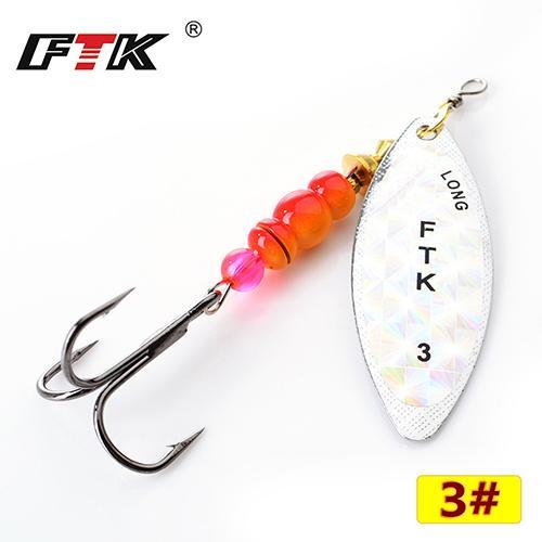 Ftk 1Pc Mepps 1# 2# 3# 4# 5# Spinner Bait With Beads With Mustad Treble Hooks-FTK Official Store-shapesliver3-Bargain Bait Box