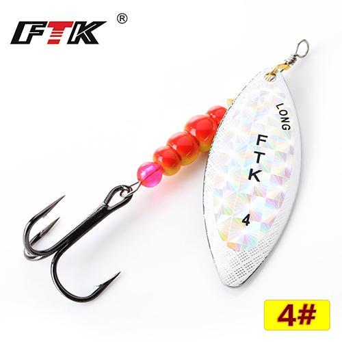 Ftk 1Pc Mepps 1# 2# 3# 4# 5# Spinner Bait With Beads With Mustad Treble Hooks-FTK Official Store-shapesliver4-Bargain Bait Box