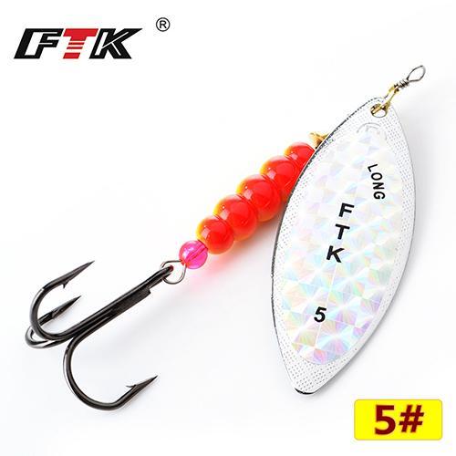 Ftk 1Pc Mepps 1# 2# 3# 4# 5# Spinner Bait With Beads With Mustad Treble Hooks-FTK Official Store-shapesliver5-Bargain Bait Box