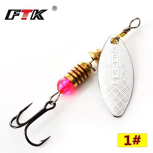 Ftk 1Pc Mepps 1# 2# 3# 4# 5# Spinner Bait With Beads With Mustad Treble Hooks-FTK Official Store-sliver1-Bargain Bait Box