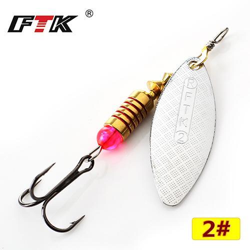 Ftk 1Pc Mepps 1# 2# 3# 4# 5# Spinner Bait With Beads With Mustad Treble Hooks-FTK Official Store-sliver2-Bargain Bait Box