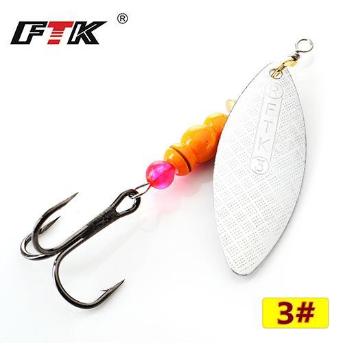 Ftk 1Pc Mepps 1# 2# 3# 4# 5# Spinner Bait With Beads With Mustad Treble Hooks-FTK Official Store-sliver3-Bargain Bait Box