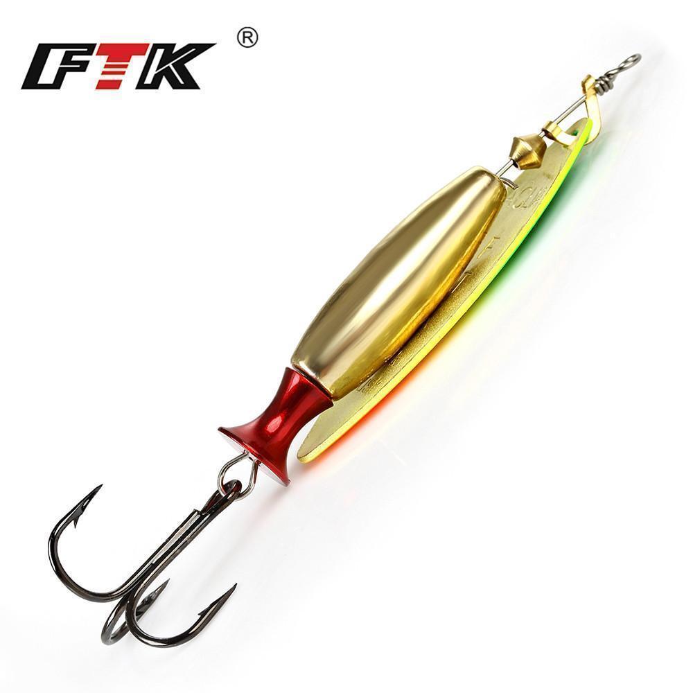Ftk 1Pc Mepps Long Cast Size2-Size3 Fishing Lures Hook Spinner Spoon Lures-FTK Official Store-gold2-Bargain Bait Box
