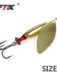 Ftk 1Pc Mepps Long Cast Size2-Size3 Fishing Lures Hook Spinner Spoon Lures-FTK Official Store-gold3-Bargain Bait Box