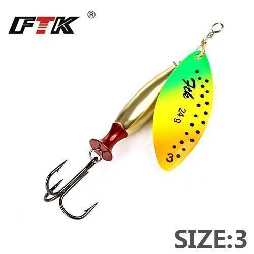 Ftk 1Pc Mepps Long Cast Size2-Size3 Fishing Lures Hook Spinner Spoon Lures-FTK Official Store-mutil3-Bargain Bait Box