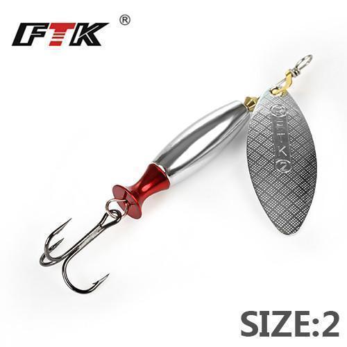 Ftk 1Pc Mepps Long Cast Size2-Size3 Fishing Lures Hook Spinner Spoon Lures-FTK Official Store-sliver2-Bargain Bait Box