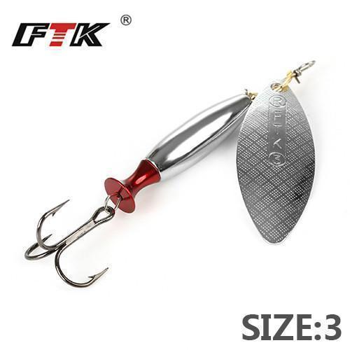 Ftk 1Pc Mepps Long Cast Size2-Size3 Fishing Lures Hook Spinner Spoon Lures-FTK Official Store-sliver3-Bargain Bait Box