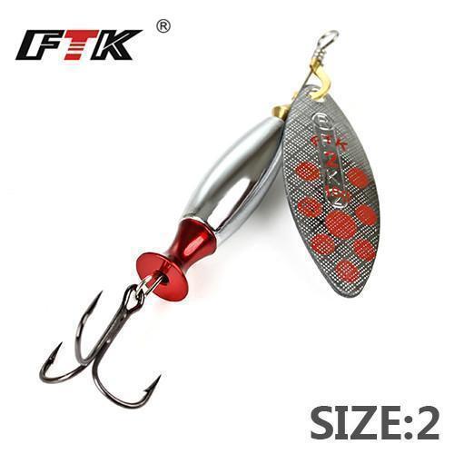 Ftk 1Pc Mepps Long Cast Size2-Size3 Fishing Lures Hook Spinner Spoon Lures-FTK Official Store-sliverred2-Bargain Bait Box