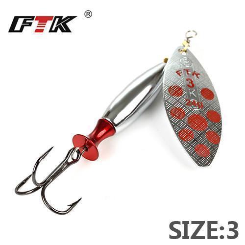 Ftk 1Pc Mepps Long Cast Size2-Size3 Fishing Lures Hook Spinner Spoon Lures-FTK Official Store-sliverred3-Bargain Bait Box